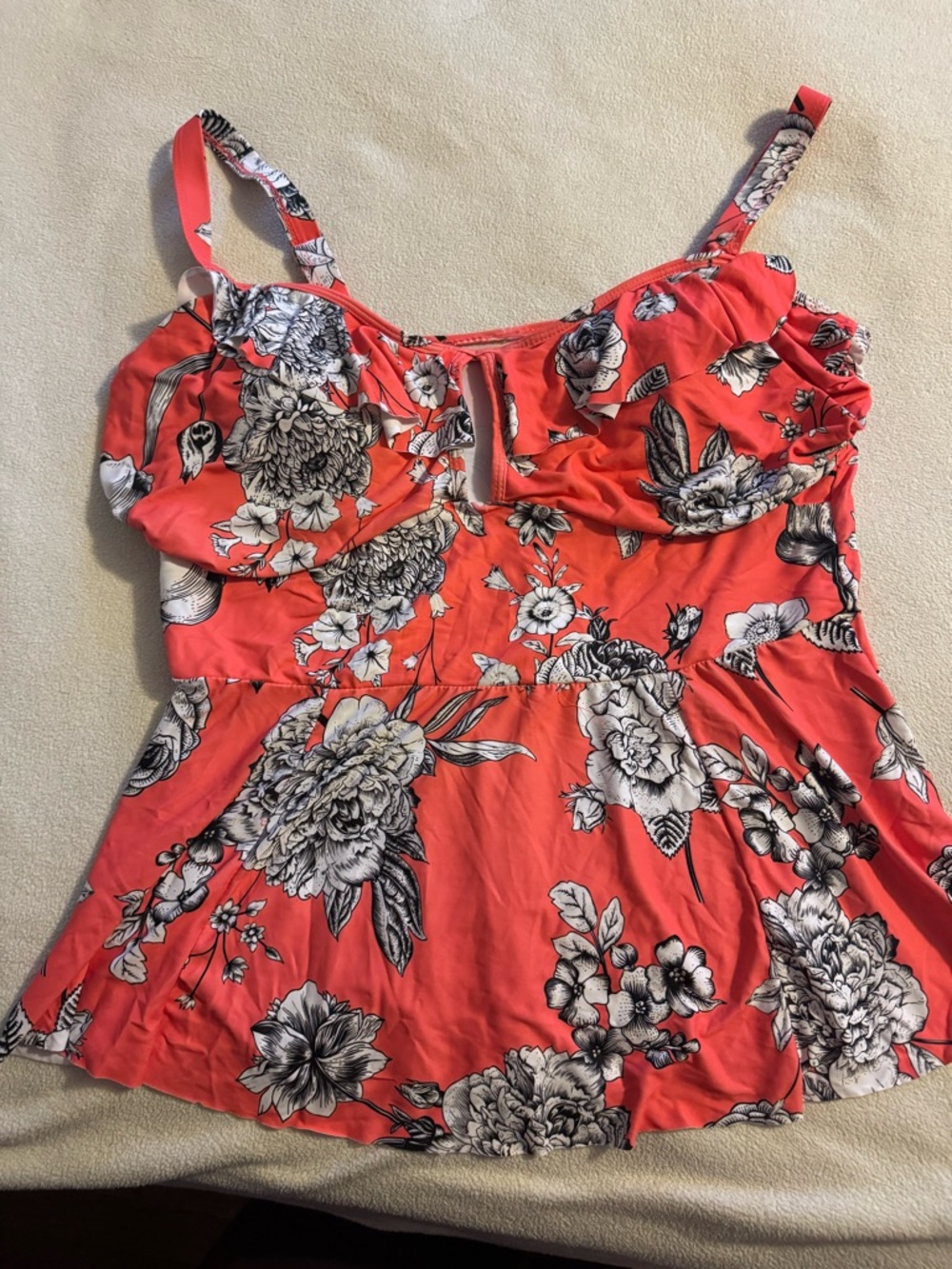 Orange Swim Floral Top size 16